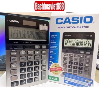 Máy tính Casio JS 40B chính hãng kích thước 2,1x10,9x17,6 cm, máy tính để bàn bảo hành 7 năm