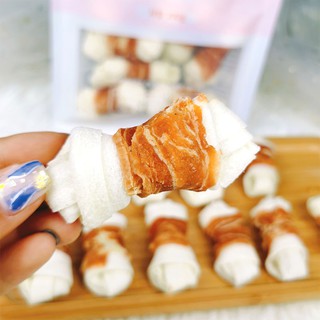 Xương Gặm Cho Chó Mèo Gà Bọc Da Bò Làm Sạch Răng &amp; Cung Cấp Dinh Dưỡng