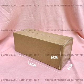 50 Hộp carton 16x6x6 loại cứng 3 lớp sóng E đóng gói Vijully mỹ phẩm trang sức hàng hoá hộp đóng hàng 16x6x6cm