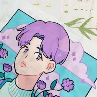 (Hình thật/Có sẵn) Tranh vải Aesthetic Boy