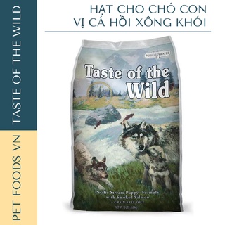 Hạt cho chó con TASTE OF THE WILD Pacific Stream Puppy 12kg vị Cá Hồi Xông Khói