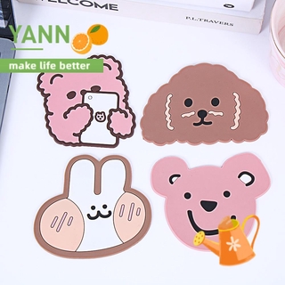 Tấm Lót Cốc Nước Cách Nhiệt Chống Trượt Chống Thấm Nước In Hình Động Vật Hoạt Hình Dễ Thương