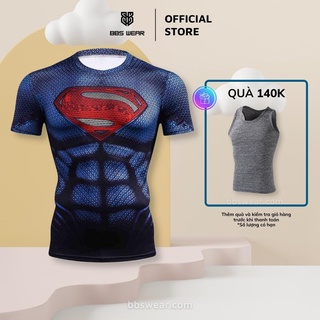Áo Thể Thao Nam Siêu Anh Hùng AO02 - Áo Thun Tập GYM Nam Nữ Ôm Body BBS WEAR
