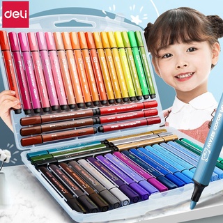 Bút Lông Màu nước Deli Chính Hãng  An Toàn Cho Trẻ Em Màu Có Thể Giặt Được – 18/24/36 màu – Làm quà tặng cho bé yêu.