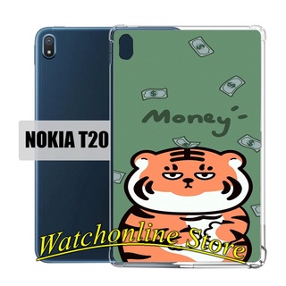 Ốp lưng dẻo phủ bóng cho Nokia T20 chống va đập họa tiết Tigers