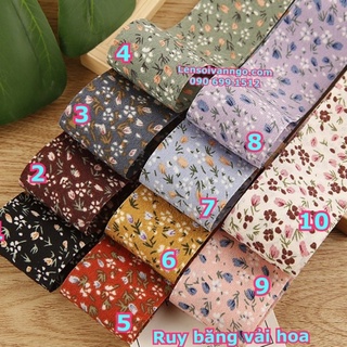 2 mét ruy băng vải hoa (bản 2.5cm)