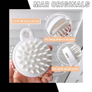 Lược gội đầu silicon massage muji nhật bản gai mềm mát xa da đầu thư giãn, giảm rụng tóc, kích thích mọc tóc
