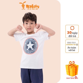 Áo thun bé trai ngắn tay RABITY chất cotton hình Captain America 5106