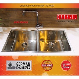 Chậu rửa chén inox304 CARISIL IC-MQ9, hàng nhập khẩu ẤN ĐỘ, bảo hành 03 năm độ bền cao