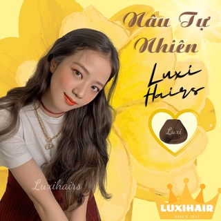 Thuốc Nhuộm Tóc Màu NÂU TỰ NHIÊN Bestseller Không Cần Tẩy Tặng Kèm Oxi Găng Tay Mũ Trùm Đầu - Luxihair