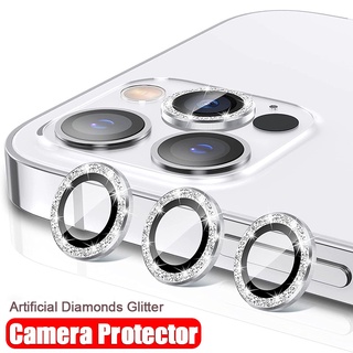 Miếng dán đính đá bảo vệ ống kính camera cho điện thoại iPhone 13 Pro Max / 14 Pro Max / 13 Pro / 13 Mini / 12 / 11 Pro Max