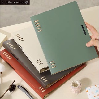 Sổ còng nhựa B5 Campus Kokuyo “a little special“,sổ còng vuông 8 lỗ , 80 trang giấy kẻ ngang,5 tab màu vintage siêu đẹp