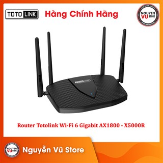 Router Totolink Wi-Fi 6 băng tần kép Gigabit AX1800 - X5000R router mạng- Hàng Chính Hãng