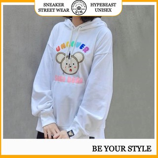 Áo hoodie Uncover trắng đen - Gin store