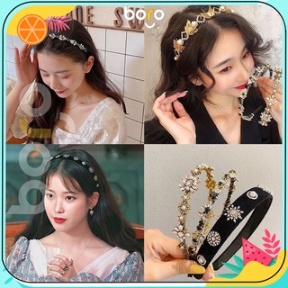 Bờm tóc đính đá siêu sang thời trang Hàn Quốc