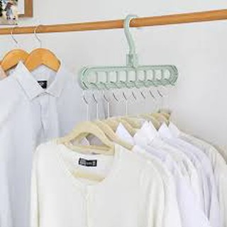 Móc treo quần áo đa năng 9 lỗ tiết kiệm diện tích, tiện dụng