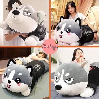 Gấu bông chó ngáo huskyBEE HAPPY thú bông mèo husky, thú nhồi bông đáng yêu