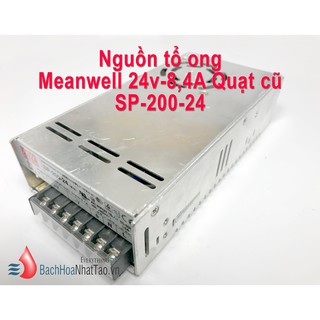 Nguồn tổ ong Meanwell 24V - 8,4A 200w quạt SP200-24 cũ