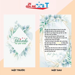 <GIÁ SIÊU RẺ>Thiệp cảm ơn - thẻ cảm ơn 100 cái (mẫu MỚI)