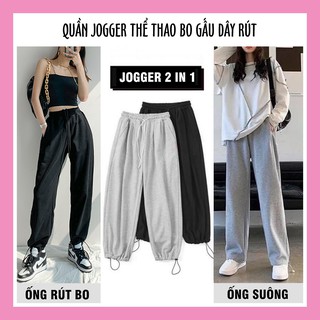 Quần jogger nam nữ unisex ống rộng bo gấu dây rút LOẠI 1 Ulzzang thể thao tập gym nhảy dancer có bigsize QD14