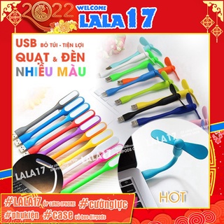 Quạt usb mini - Đèn LED usb Siêu Sáng 2 cánh 20cm đèn ngủ cắm sạc dự phòng điện thoại laptop màu đen trắng đỏ xanh hồng