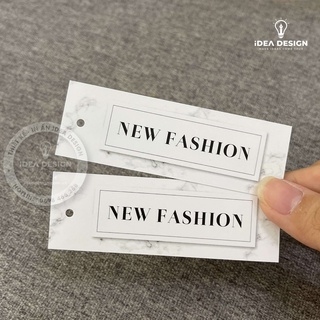 Tag Quần Áo, Mác Treo Quần Áo, Thẻ Treo Thời Trang Size 9x2,5cm Có Đục Lỗ , Chất Liệu C300 Cán Màn Mờ
