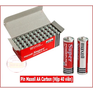 Pin maxcell AA chính hãng, Pin lớn 2A sử dụng cho đồng hồ, đồ chơi trẻ em, micro... (Sét Nguyên Hộp 40 viên)