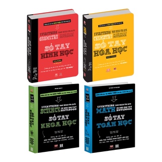 Sách Sổ Tay Học tập, Toán, Hình, Hóa, Khoa Học - Á Châu Books ( 4 cuốn )