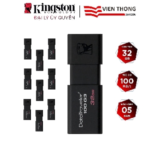 [Mã ELMALL10 giảm 10% đơn 500K] Bộ 10 USB 3.0 Kingston DT100G3 32GB tốc độ upto 100MB/s - Hãng phân phối chính thức