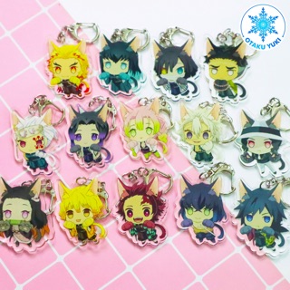 Móc Khóa Acrylic Anime Kimetsu no Yaiba Tai Mèo