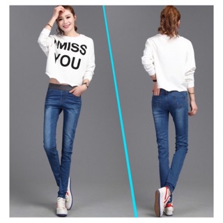 Quần jean lưng cao xanh  big size y hình hàng có sẵn size đại 60-80kg che khuyết điểm cho người béo mập