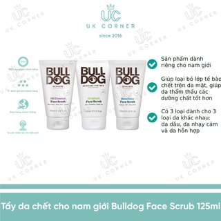 Tẩy da chết cho nam giới Bulldog Face Scrub 125ml
