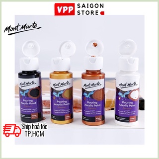 Bộ Màu Đổ Pouring Acrylic Mont Marte - Set Celestial - 4 chai x 60ml - PMPP4206