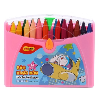 Bút Nhựa Màu PCR-C08/DO 24 Màu - Hộp Màu Hồng