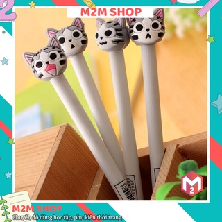 Bút gel mực nước đen 0.5mm cute hình chú mèo dễ thương