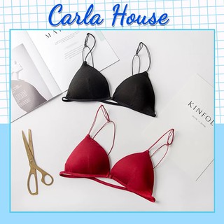 Áo bra CARLA cotton khuy cài trước 2 dây mảnh gợi cảm