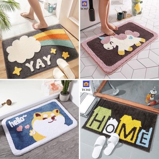 [  XẢ KHO  ]  Thảm chùi chân 3D siêu xinh thấm hút nước tốt,mặt sau chống trơn trượt -> kt 40x60