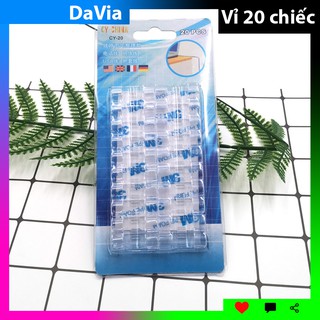 Bộ 20 Nẹp dây điện chống rối Davia HT840