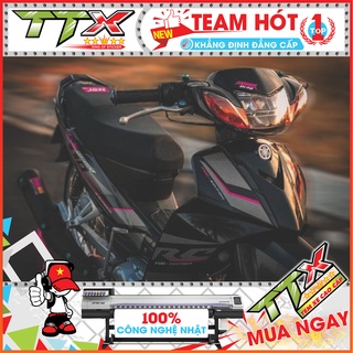 Tem  chế sirius đen hồng rc 110 , Team rời sirius dán xe màu đen chỉ hồng siêu đẹp , Shop TTX Tem sirius (S0015/A11)