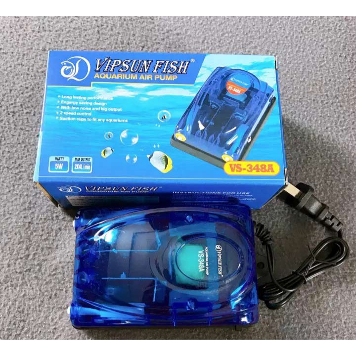 máy sủi oxy 2 vòi Vípsun VS-348A Dùng Cho Hồ Cá