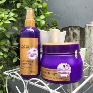 🇻🇳Lacei-ViệtNam🇻🇳Combo Hấp dầu và xịt dưỡng tóc Lacei 500ml/200ml