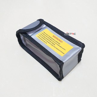Túi đựng pin 64x50x95mm cho pin sạc tàu, xe, máy bay điều khiển từ xa