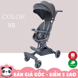 FREE SHIP !!! (TẶNG KÈM ĐỆM) Xe đẩy Baobaohao V8 hàng cao cấp màu đen trơn