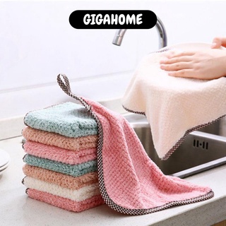 Khăn Nhà Bếp GIGAHOME 2 Mặt Lau Tay, Bát Đĩa Siêu Thấm Hút Có Móc Treo Tiện Lợi 7808