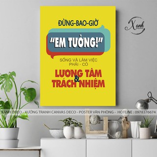 Tranh cổ động văn phòng công ty ĐỪNG BAO GIỜ EM TƯỞNG