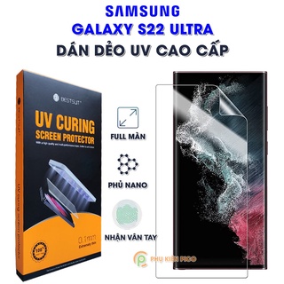 Dán màn hình Samsung S22 Ultra PPF UV cao cấp Bestsuit nhận vân tay full màn - Dán màn hình Samsung Galaxy S22 Ultra