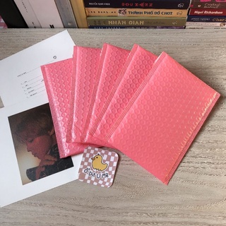 Bộ 5 túi bóng khí chống sốc gói card màu hồng size 13x18cm