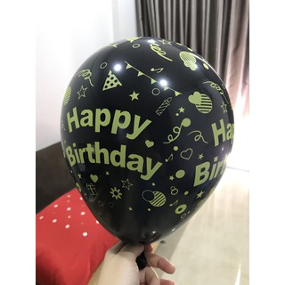 Combo 5 bong bóng trong in chữ Happy Birthday - Bongbongbaby