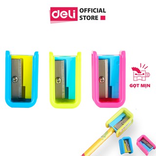 Gọt bút chì mini Deli - Xanh lam, Hồng, Xanh lá - 3 chiếc màu ngẫu nhiên - ER00100
