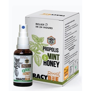 [VỊ BẠC HÀ] Xịt Keo Ong TRACYBEE The Mát Cho Người Lớn Và Trẻ Trên 24 Tháng Tuổi Khử Khuẩn Giảm Viêm Họng Ho Đờm 30ml